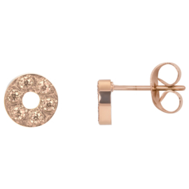 iXXXi Jewelry Ear studs Circle Stone 6mm Rosé