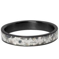iXXXi Jewelry Vulring Glitter Confetti 4mm Zwart