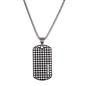 iXXXi Men Pendant Dog Tag Dots Mat Zilverkleurig