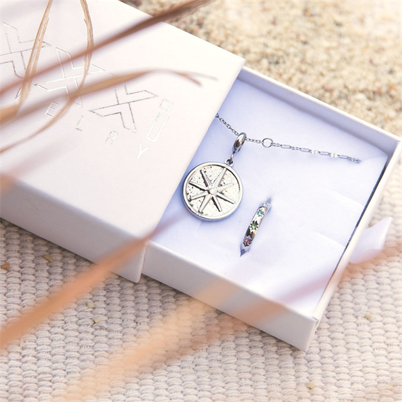 Fame Flora Magnolia sieraden set Zilver