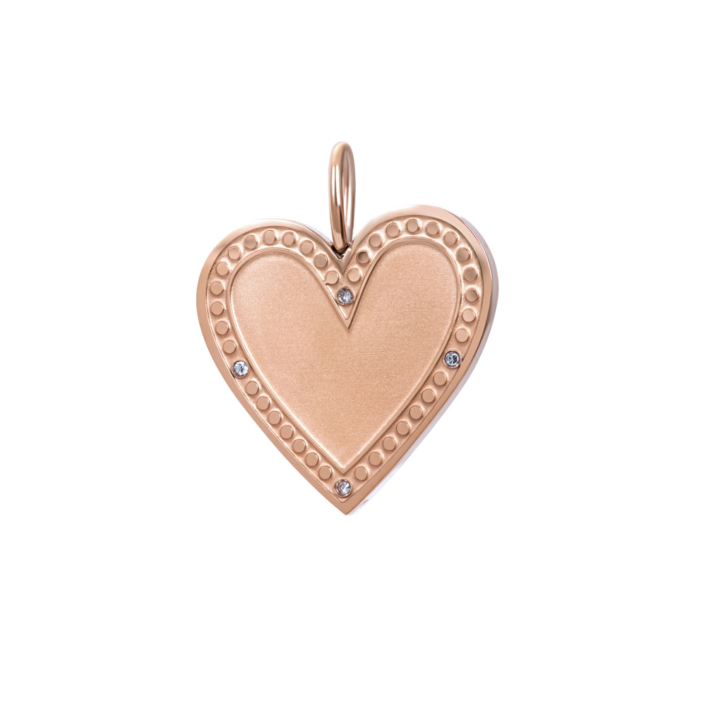 Hanger Zirconia Heart Rosé