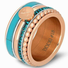 iXXXi Jewelry Turquoise Stone Zilverkleurig 4mm