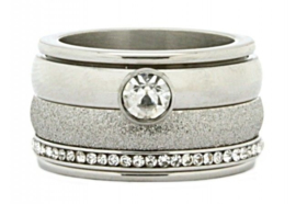 iXXXi Jewelry vulring Zirconia 1 Steen Cristal Zilverkleurig 4mm