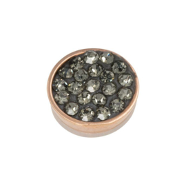 iXXXi Jewelry Top Part Black Diamond Stones Rosé