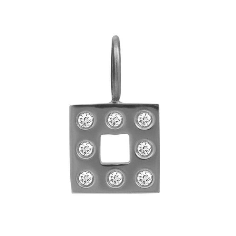iXXXi Jewelry Charm Design Square Zilverkleurig