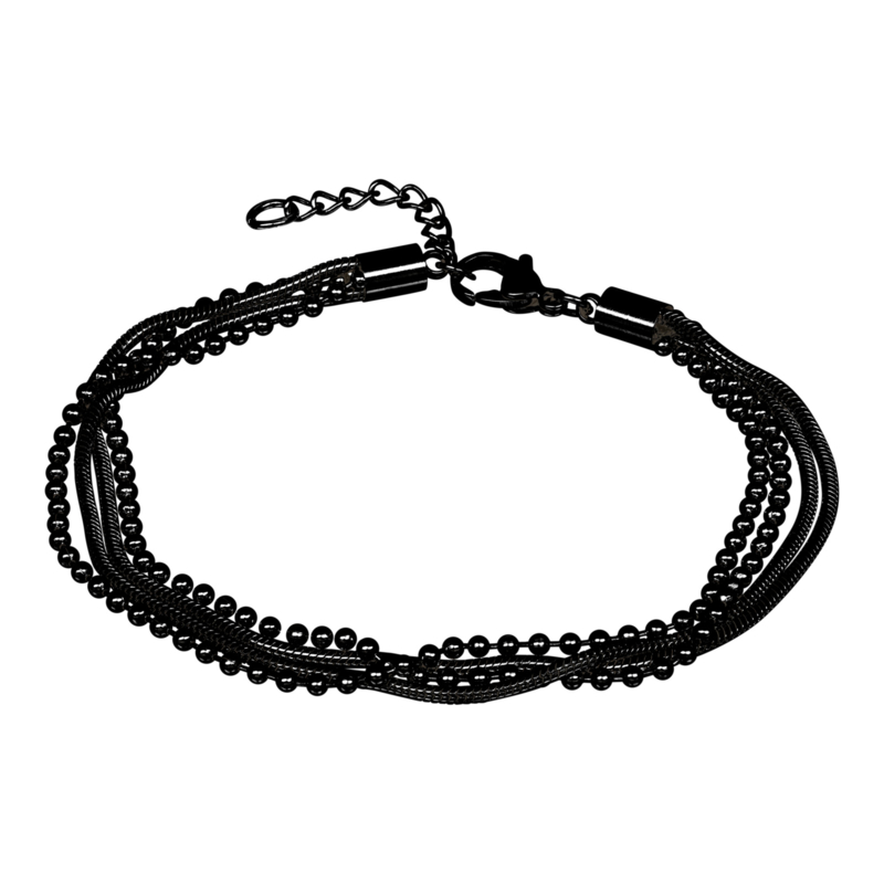 iXXXi Jewelry Ankle Strap Snake Ball Slim 4pcs Zwart