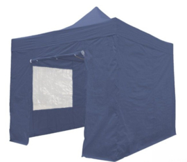 Partytent 3x3m blauw inclusief zijwanden