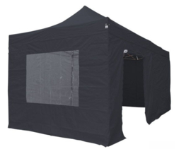 Partytent 6x3 meter zwart inclusief zijwanden