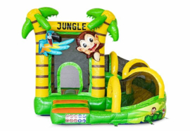 Springkussen jungle met glijbaan