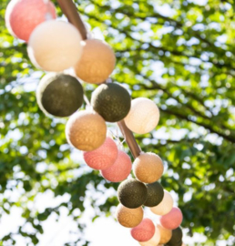 Cotton ball lights buiten, feestverlichting, 20 ballen, starterkit