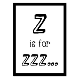 Z is for Zzz | Poster A4
