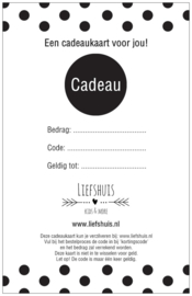 Cadeaukaart Liefshuis | 20€