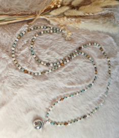 Zwangerschapsketting met Twinkle natuursteen