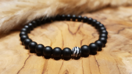 Natuursteen armband matte Onyx Agaat