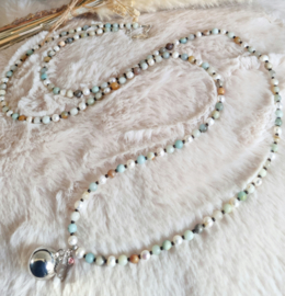 Zwangerschapsketting met Twinkle natuursteen