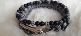 armbanden set  "il bianco e nero" L/XL