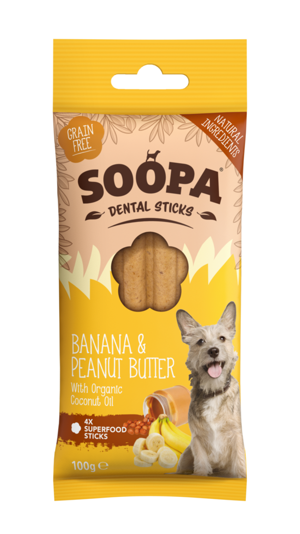 Soopa dental sticks banaan & pindakaas