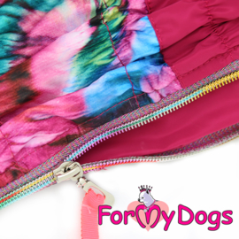 ForMyDogs - Raincoat "Flowers" pink , Female