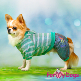 ForMyDogs - jumpsuit Green Stripes