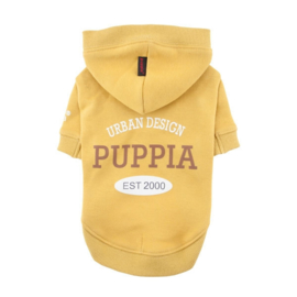 Puppia t-shirt "U-pup" Mosterd Geel - Mt M