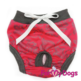 ForMyDogs - loopsheidsbroekje rood