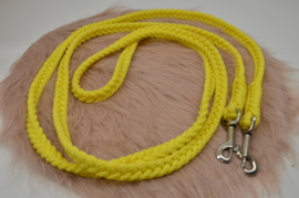 Gevlochten Teugels Paracord - Geel-"Shet/Pony"