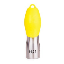 Dog Water Bottle Stainless -Yellow Lid 0,75lt