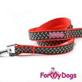 ForMyDogs hondenlijn Active dogs - rood retroreflectief