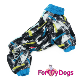 ForMyDogs - Warm Overall, Male, Black & Blue "paint" - Mt 14