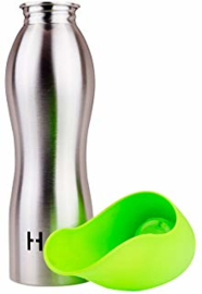Dog Water Bottle Stainless -Green Lid 0,75lt