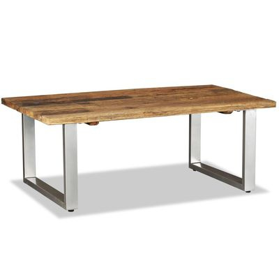 Hedendaags Salontafel metalen poten en houten blad 100x60x38cm | Salontafels EW-18