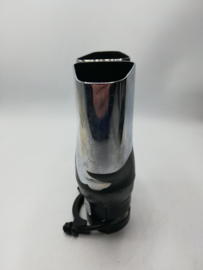 Uitlaat Sierstuk 5-6 Ø x16 hoog x6 breed x22 Lang cm (chrome/RVS/zwart look)