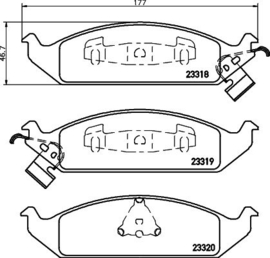 Remblokken Chrysler Stratus Voorzijde