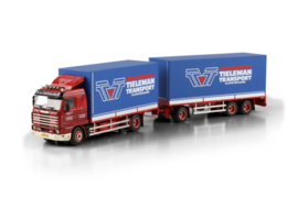 Tieleman; SCANIA 3 SERIES STREAMLINE 4X2 RIGED BOX TRUCK DRAWBAR TRAILER