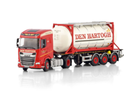 Den Hartogh; DAF XG 4X2 CONTAINER TRAILER - 3 AXLE + 20FT TANK CONTAINER