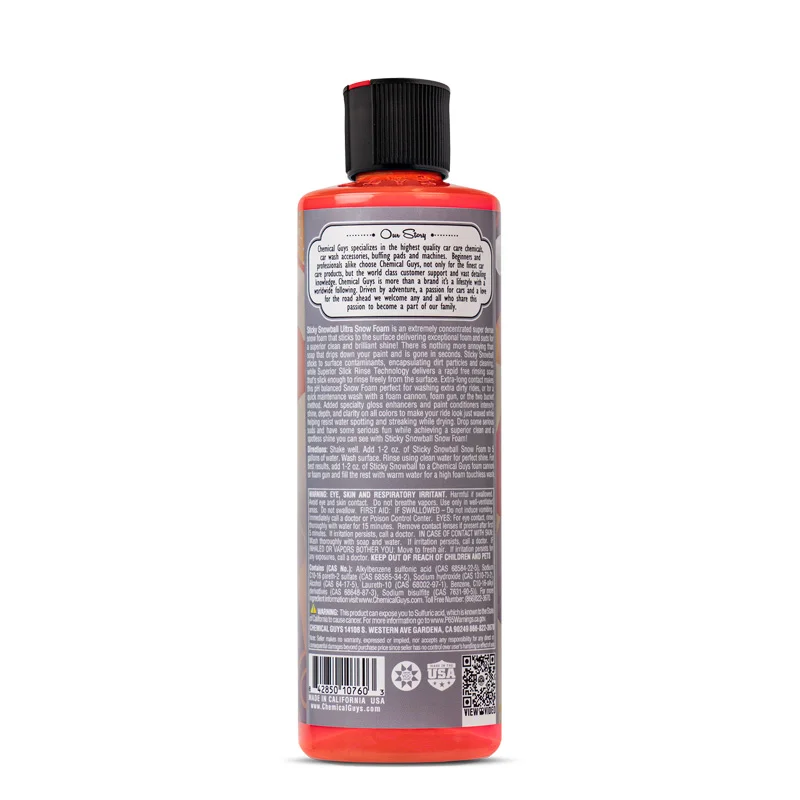 Chemical Guys Sticky Snowball Snow Foam Auto Wash (473ml)