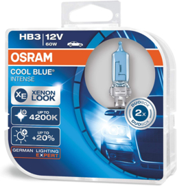 Osram 12v 60w - P20d HB3 - Cool Blue® Intense - 4200K Set