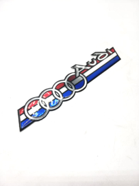 Audi sticker Lang 19,5x4cm Rood Wit Blauw