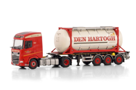 Den Hartogh; DAF XG 4X2 CONTAINER TRAILER - 3 AXLE + 20FT TANK CONTAINER