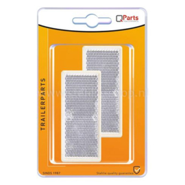 Q-Parts Reflector Zelfklevend 82mm x 36mm Wit Set à 2st