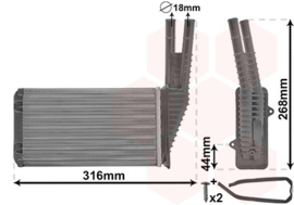 Kachelradiateur Toyota Aygo 1.0 2005-2014 Zonder Airco