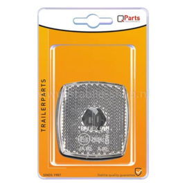 Q-Parts Markeringslamp 66mm x 62mm Wit met reflector in blister