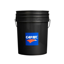 Cartec emmer transparant zwart 20 liter + Dirt Lock vuilzeef