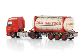 Den Hartogh; DAF XG 4X2 CONTAINER TRAILER - 3 AXLE + 20FT TANK CONTAINER