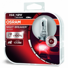 Osram 12v - 60/55w - P43t - H4 - Night Breaker® Silver - 2 stuks