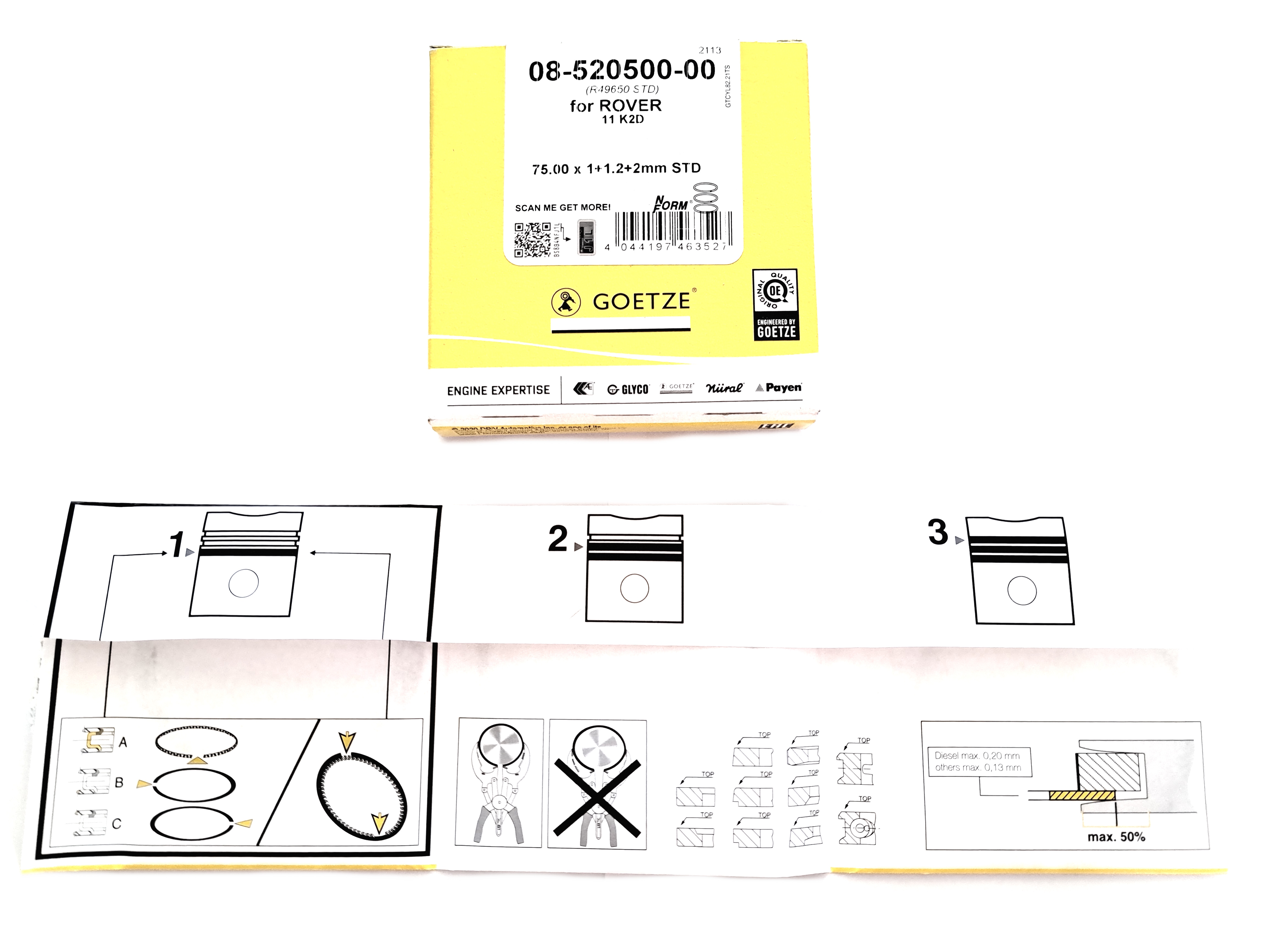 Zuigerveren Rover 200, 400 1992-1996 ( Motor 1.4 )