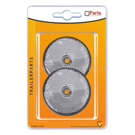 Q-Parts Reflector Ø 60mm Schroefbaar Wit Set à 2st
