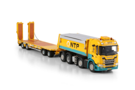 NTP; SCANIA G NORMAL CG17N TIPPER TRUCK 8X2 TAG AXLE LOW LOADER DRAWBAR TRAILER - 4 AXLE