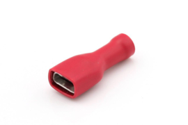 Vlakstekerhuls 0.5-1.5mm² rood 6.3x0.8mm