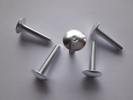 Bout Inbus Bolkop M 6 x 30 Aluminium Zilver